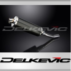 KAWASAKI KLR650A 1987-2007 350mm OVAL CARBON BSAU SILENCER EXHAUST KIT