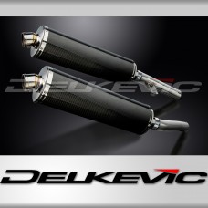 KAWASAKI ZZR1200 NINJA 2002-2005 450mm OVAL CARBON BSAU SILENCER EXHAUST KIT