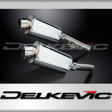 KAWASAKI ZZR1200 NINJA 2002-2005 225mm OVAL STAINLESS SILENCER EXHAUST KIT