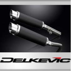 KAWASAKI ZZR1200 NINJA 2002-2005 350mm ROUND CARBON BSAU SILENCER EXHAUST KIT