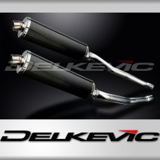 KAWASAKI ZZR1400 NINJA 2008-2011 450mm OVAL CARBON BSAU SILENCER EXHAUST KIT