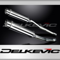 KAWASAKI ZZR1400 NINJA 2008-2011 350mm ROUND STAINLESS BSAU SILENCER EXHAUST KIT
