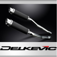 KAWASAKI ZZR1400 NINJA 2008-2011 350mm ROUND CARBON BSAU SILENCER EXHAUST KIT