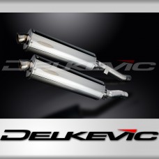 KAWASAKI ZZR400 ZZR600 1990-2009 450mm OVAL STAINLESS BSAU SILENCER EXHAUST KIT