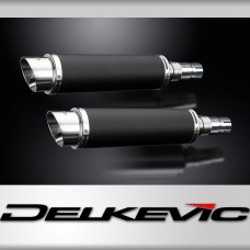 KAWASAKI EN500C 1996-2009 350mm CARBON ROUND BSAU SILENCER EXHAUST KIT
