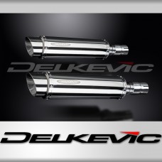 KAWASAKI EN500C 1996-2009 350mm ROUND STAINLESS BSAU SILENCER EXHAUST KIT