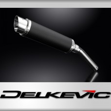 SUZUKI DR650 1990-1995 350mm CARBON ROUND BSAU SILENCER EXHAUST KIT 