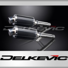 KAWASAKI GPZ900R ZX900A 1984-03 225mm OVAL CARBON SILENCER EXHAUST KIT