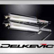 KAWASAKI GPZ900R ZX900A 1984-03 450mm OVAL STAINLESS BSAU SILENCER EXHAUST KIT