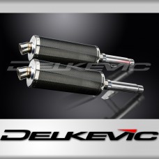 KAWASAKI GPZ900R ZX900A 1984-03 350mm OVAL CARBON BSAU SILENCER EXHAUST KIT