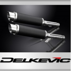 KAWASAKI GPZ900R ZX900A  84-03 350mm DL10 ROUND CARBON ROAD LEGAL SILENCER KIT