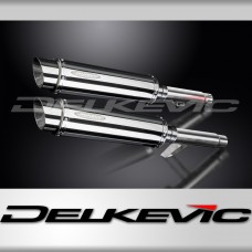 KAWASAKI GPZ900R ZX900A 1984-03 350mm ROUND STAINLESS BSAU SILENCER EXHAUST KIT