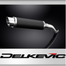 KAWASAKI Z750S Z750 2007-2012 350mm ROUND CARBON BSAU SILENCER EXHAUST KIT