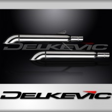 KAWASAKI VN1600 CLASSIC 03-08 550mm CUSTOM SILENCER EXHAUST KIT TURN OUT  