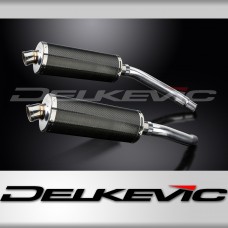 SUZUKI GSXR1100 K-L-M-N 1989-93 350mm OVAL CARBON BSAU SILENCER EXHAUST KIT