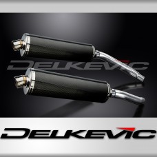 SUZUKI GSXR1100 K-L-M-N 1989-93 450mm OVAL CARBON BSAU SILENCER EXHAUST KIT