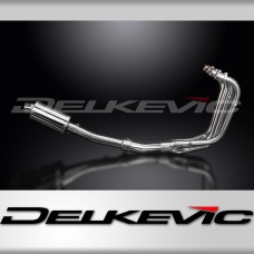 KAWASAKI ZR7S FULL EXHAUST SYSTEM 225mm STAINLESS OVAL SILENCER 