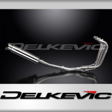 KAWASAKI ZR7S FULL EXHAUST SYSTEM 350mm STAINLESS ROUND BSAU SILENCER 