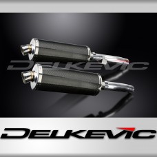 KAWASAKI ZR1100A ZEPHYR 92-95 350mm OVAL CARBON BSAU SILENCER EXHAUST KIT