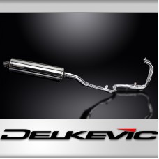 KAWASAKI NINJA 300 2013-19 FULL 2-1 EXHAUST 450mm STAINLESS OVAL BSAU SILENCER