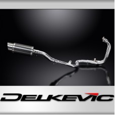 KAWASAKI NINJA 300 2013-19 FULL 2-1 EXHAUST 200mm CARBON ROUND SILENCER