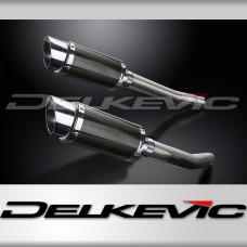 SUZUKI GSX1300R HAYABUSA 2008-2020 200mm ROUND CARBON EXHAUST SILENCER KIT