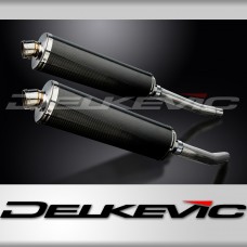 SUZUKI GSX1300R HAYABUSA 2008-2020 450mm OVAL CARBON BSAU SILENCER EXHAUST KIT