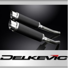 SUZUKI GSX1300R HAYABUSA 2008-2020 350mm ROUND CARBON BSAU SILENCER EXHAUST KIT