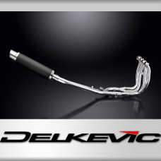 SUZUKI GSX1300R HAYABUSA 99-07 4-1 EXHAUST SYSTEM 350mm CARBON ROUND SILENCER BS