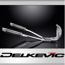 SUZUKI GSX1300R HAYABUSA 99-07 DECAT FULL 4-2 EXHAUST 350mm CARBON ROUND BSAU