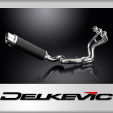 YAMAHA TRACER 900 2015-20 FULL EXHAUST SYSTEM 350mm CARBON ROUND SILENCER 