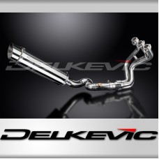 YAMAHA TRACER 900 2015-20 FULL EXHAUST SYSTEM 350mm STAINLESS ROUND SILENCER 