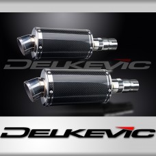 TRIUMPH LEGEND 900 1998-2001 225mm OVAL CARBON SILENCER EXHAUST KIT