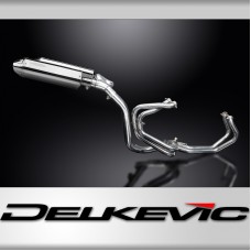 HONDA VFR800 VTEC 2002-13 EXHAUST SYSTEM 320mm STAINLESS TRI BSAU SILENCERS