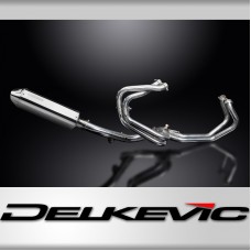 HONDA VFR800Fi 98-01 FULL EXHAUST SYSTEM 320mm STAINLESS TRI BSAU SILENCER