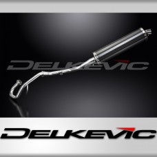 YAMAHA WR125R 2009-2018 FULL EXHAUST SYSTEM 450mm CARBON OVAL BSAU SILENCER