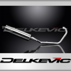 HONDA CB125F 2015-2018 FULL EXHAUST SYSTEM 450mm STAINLESS OVAL BSAU SILENCER