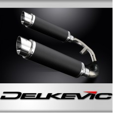 HONDA ST1100 PAN EUROPEAN 1989-2002 350mm ROUND CARBON SILENCER EXHAUST KIT