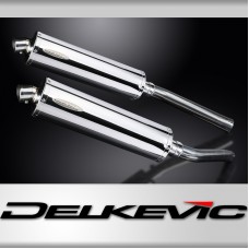 SUZUKI DL1000 V-STROM 2002-2013 450mm OVAL STAINLESS BSAU SILENCER EXHAUST KIT
