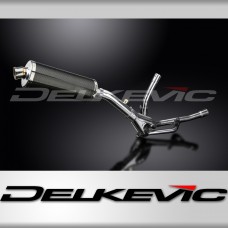 SUZUKI DL650 V-STROM 2004-2011 350mm OVAL CARBON BSAU SILENCER EXHAUST KIT