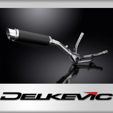 SUZUKI DL650 V-STROM 2004-2011 350mm CARBON ROUND BSAU SILENCER EXHAUST KIT 