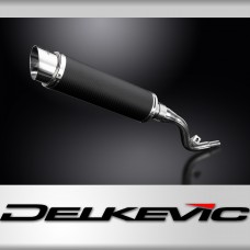SUZUKI DR125 SM 2005-2014 350mm CARBON ROUND BSAU SILENCER EXHAUST KIT