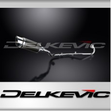 SUZUKI DR125SM 2009-14 FULL EXHAUST SYSTEM 200mm CARBON ROUND SILENCER