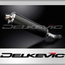 SUZUKI GSF650 BANDIT 2007-2014 450mm OVAL CARBON BSAU SILENCER EXHAUST KIT