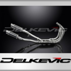 Suzuki GSX1400 2001-2004 Delkevic Full Exhaust 4-2 200mm Round Carbon Silencers