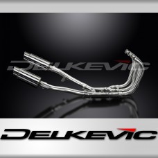 Suzuki GSX1400 2001-04 Delkevic Full Exhaust 4-2 200mm Round Stainless Silencers