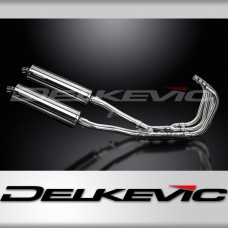 Suzuki GSX1400 2001-04 Delkevic Full Exhaust 4-2 450mm Oval Stainless Silencers
