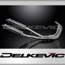Suzuki GSX1400 2001-2004 Delkevic Full Exhaust 4-2 450mm Oval Carbon Silencers