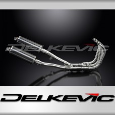 Suzuki GSX1400 2001-2004 Delkevic Full Exhaust 4-2 350mm Oval Carbon Silencers