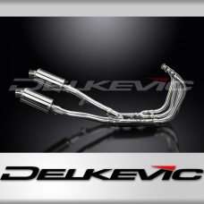 Suzuki GSX1400 2001-04 Delkevic Full Exhaust 4-2 225mm Oval Stainless Silencers